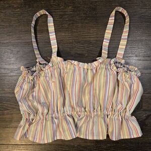Striped Multicolor Crop Top